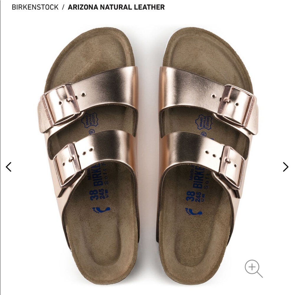 Birkenstock Arizona metallic copper EU 38 NARROW